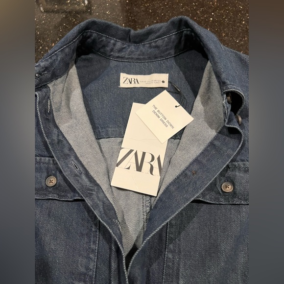 NWT Zara Button Down Denim Dress XS - Picture 11 of 16